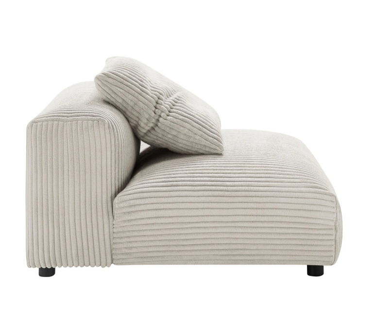 Solace 3-Piece Modular Corduroy Upholstered Sofa