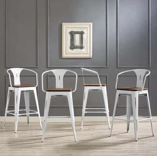 Promenade Bar Stool Set of 4 by Vinci