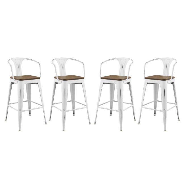 Promenade Bar Stool Set of 4 by Vinci