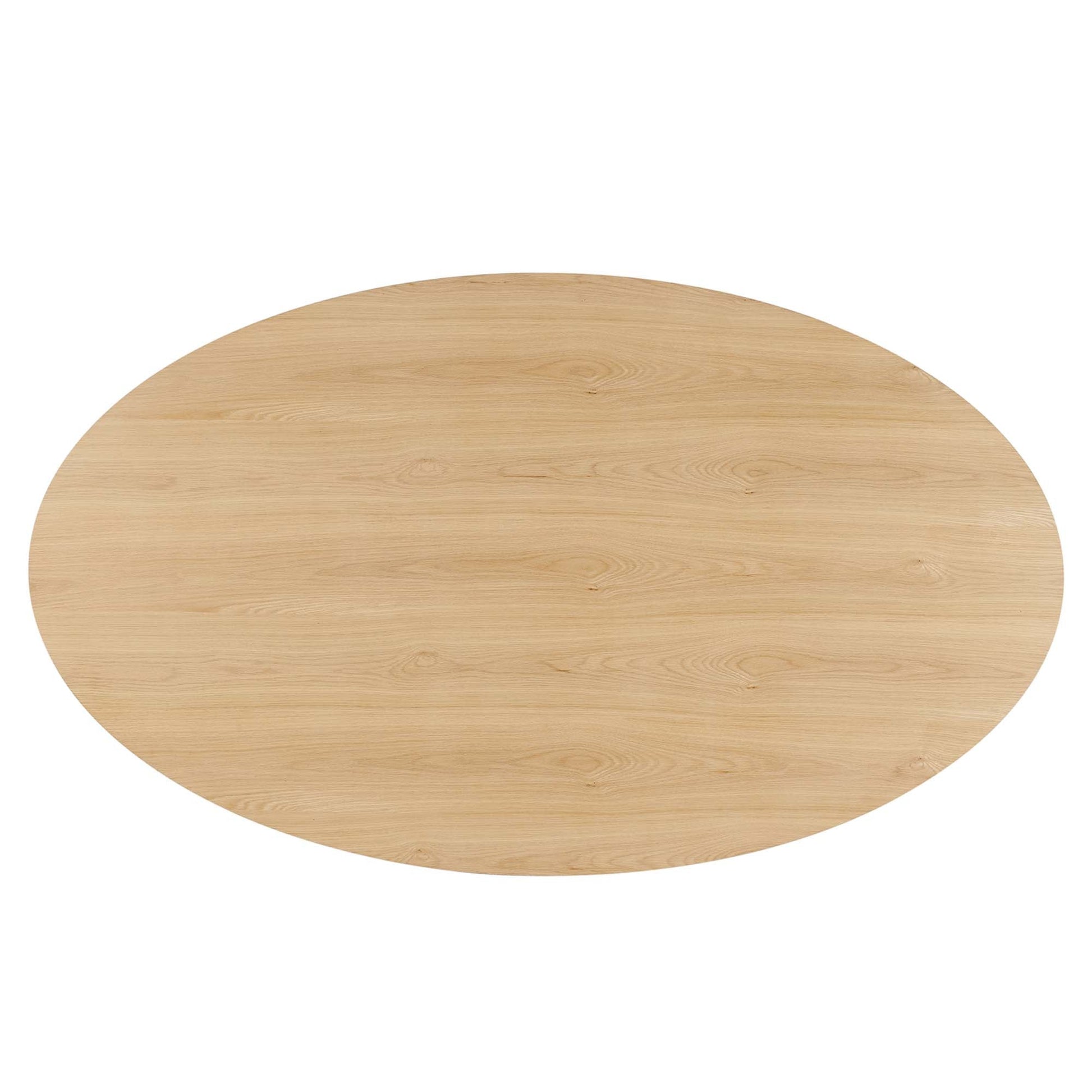 Modway Provision 75-inch Oval Dining Table, Sturdy Wood Grain Veneer, Seats Six
