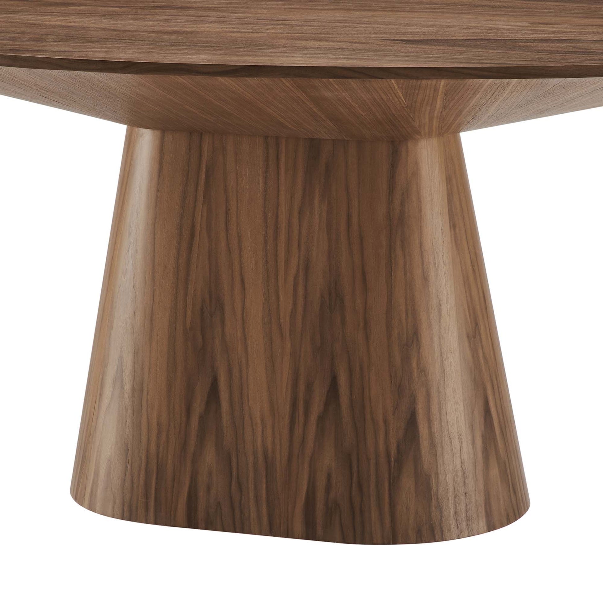 Modway Provision 75-inch Oval Dining Table, Sturdy Wood Grain Veneer, Seats Six