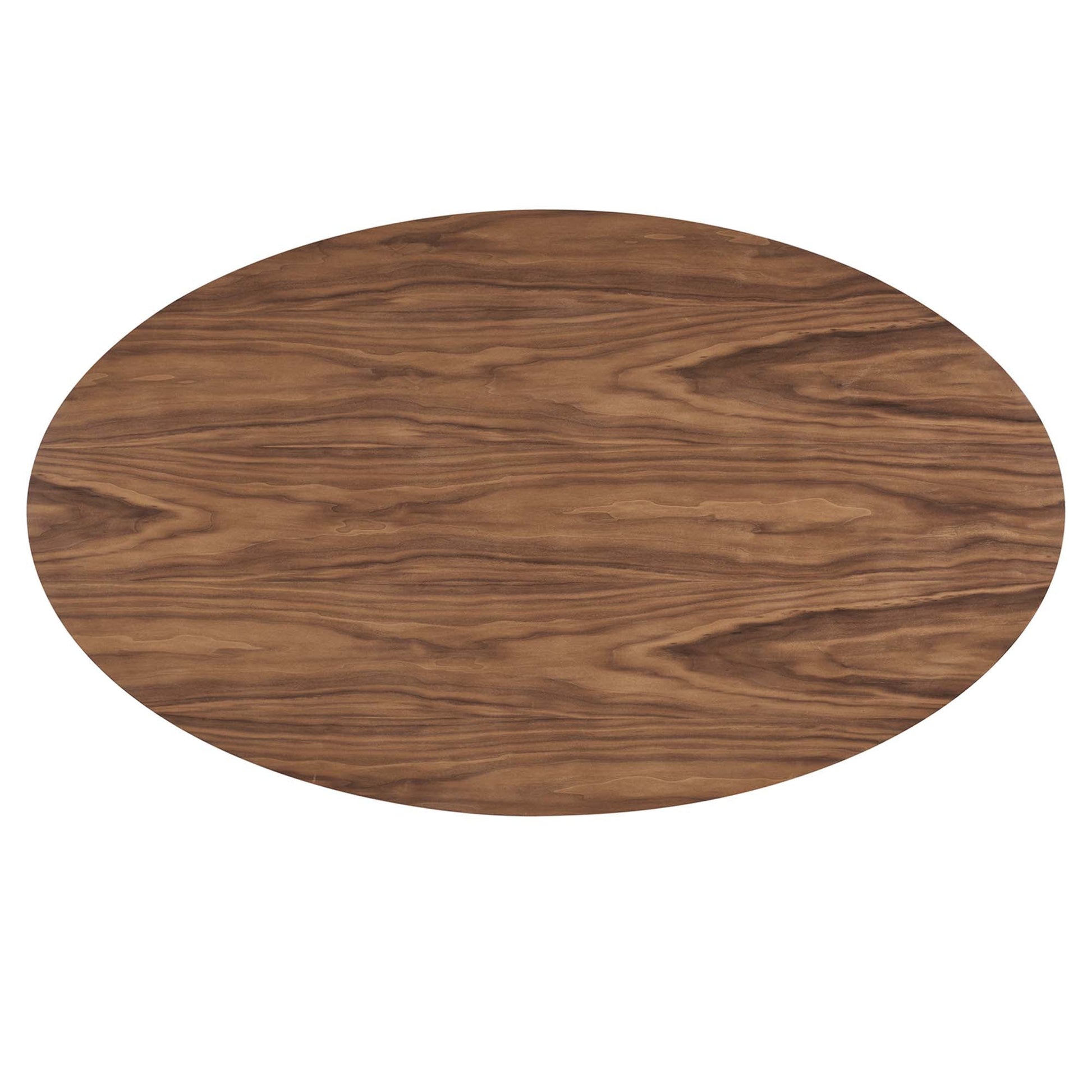 Modway Provision 75-inch Oval Dining Table, Sturdy Wood Grain Veneer, Seats Six