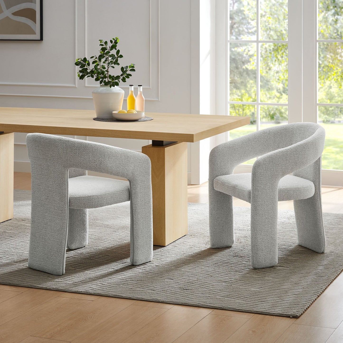 Modway Oslo Barrel Fabric Upholstered Dining Accent Chair – Modern Comfort Style