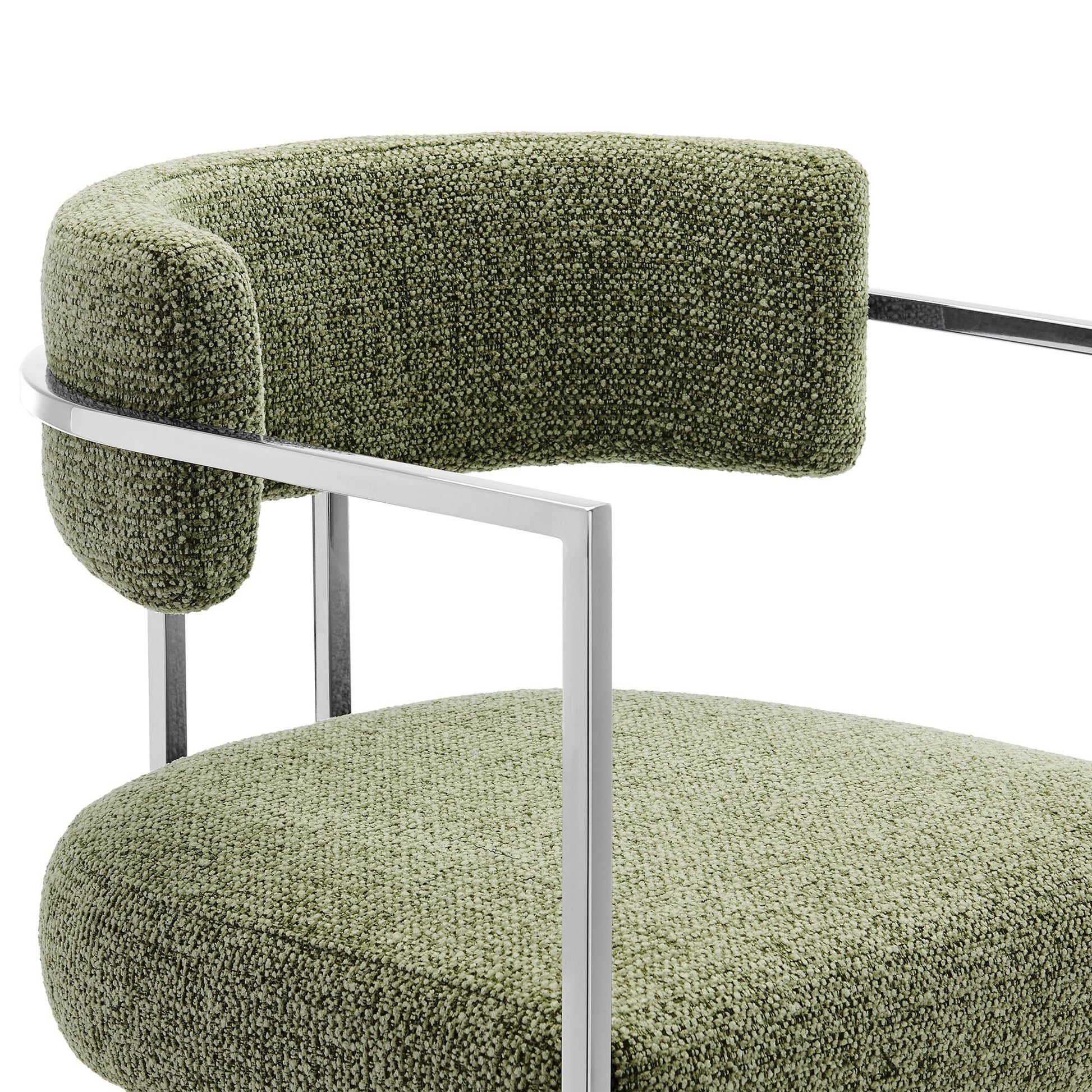 Modway Huron Curved Back Fabric and Metal Counter Stool for Kitchen Island