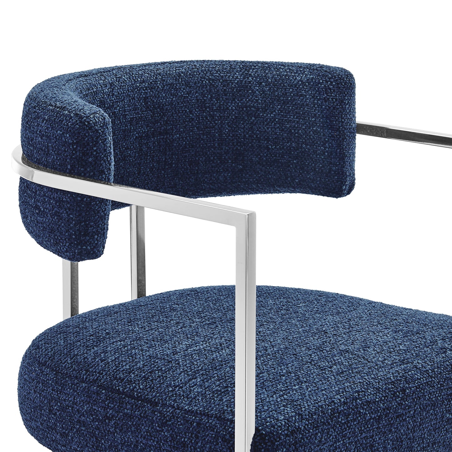 Modway Huron Curved Back Fabric and Metal Counter Stool for Kitchen Island