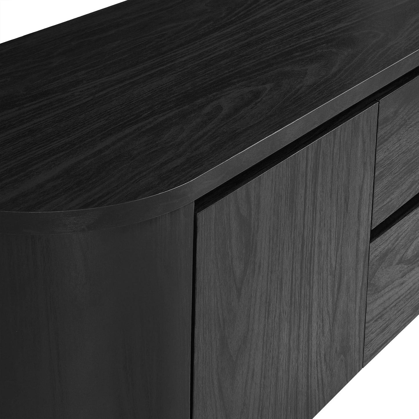 Modway Duval 71-inch Oval TV Cabinet: Modern Media Console with Stylish Storage