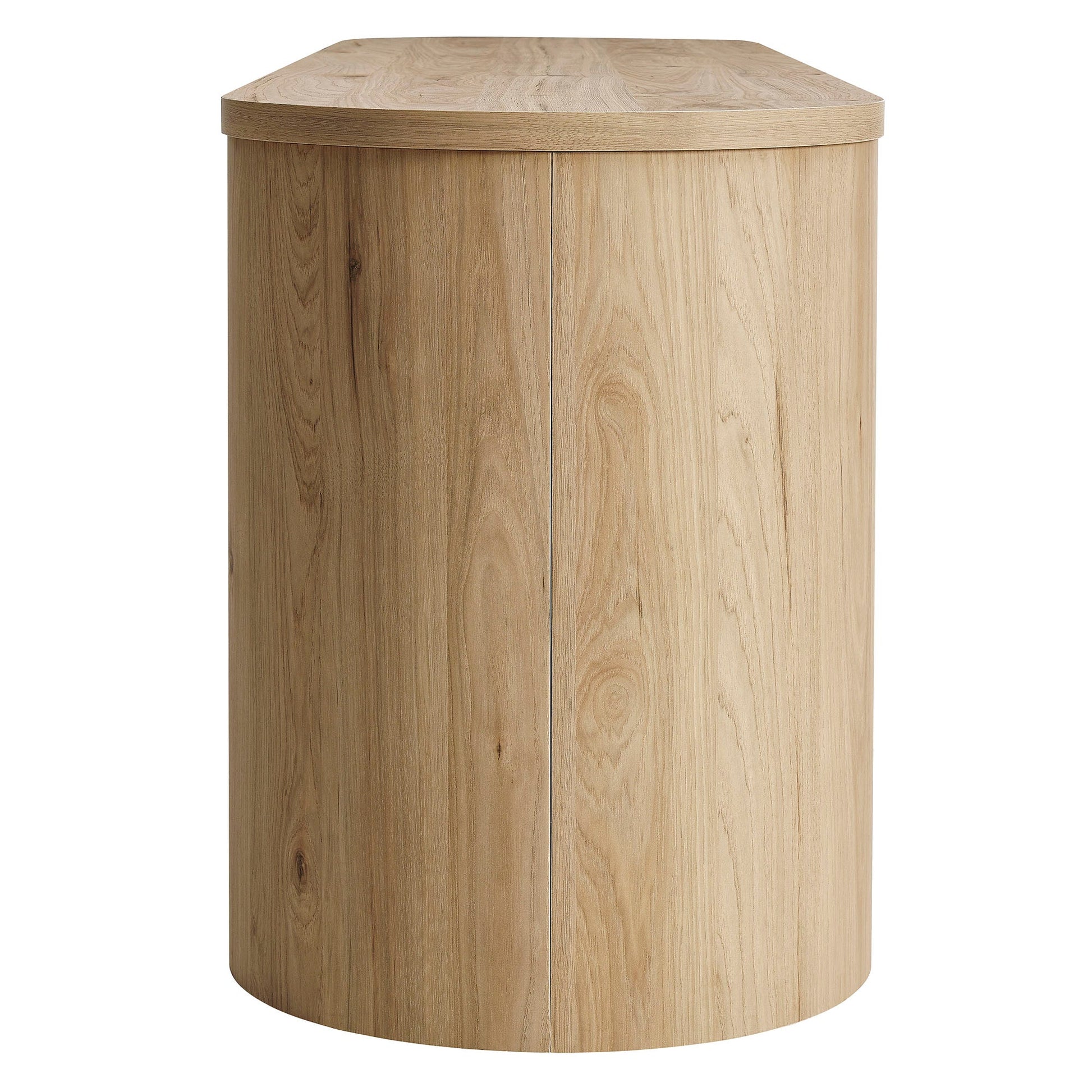 Modway Duval 71-inch Oval TV Cabinet: Modern Media Console with Stylish Storage