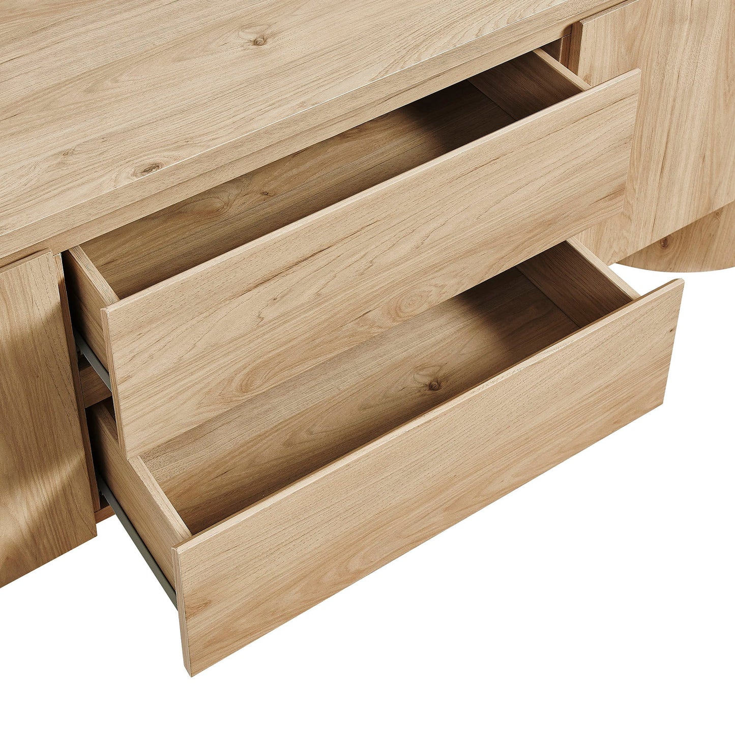 Modway Duval 71-inch Oval TV Cabinet: Modern Media Console with Stylish Storage