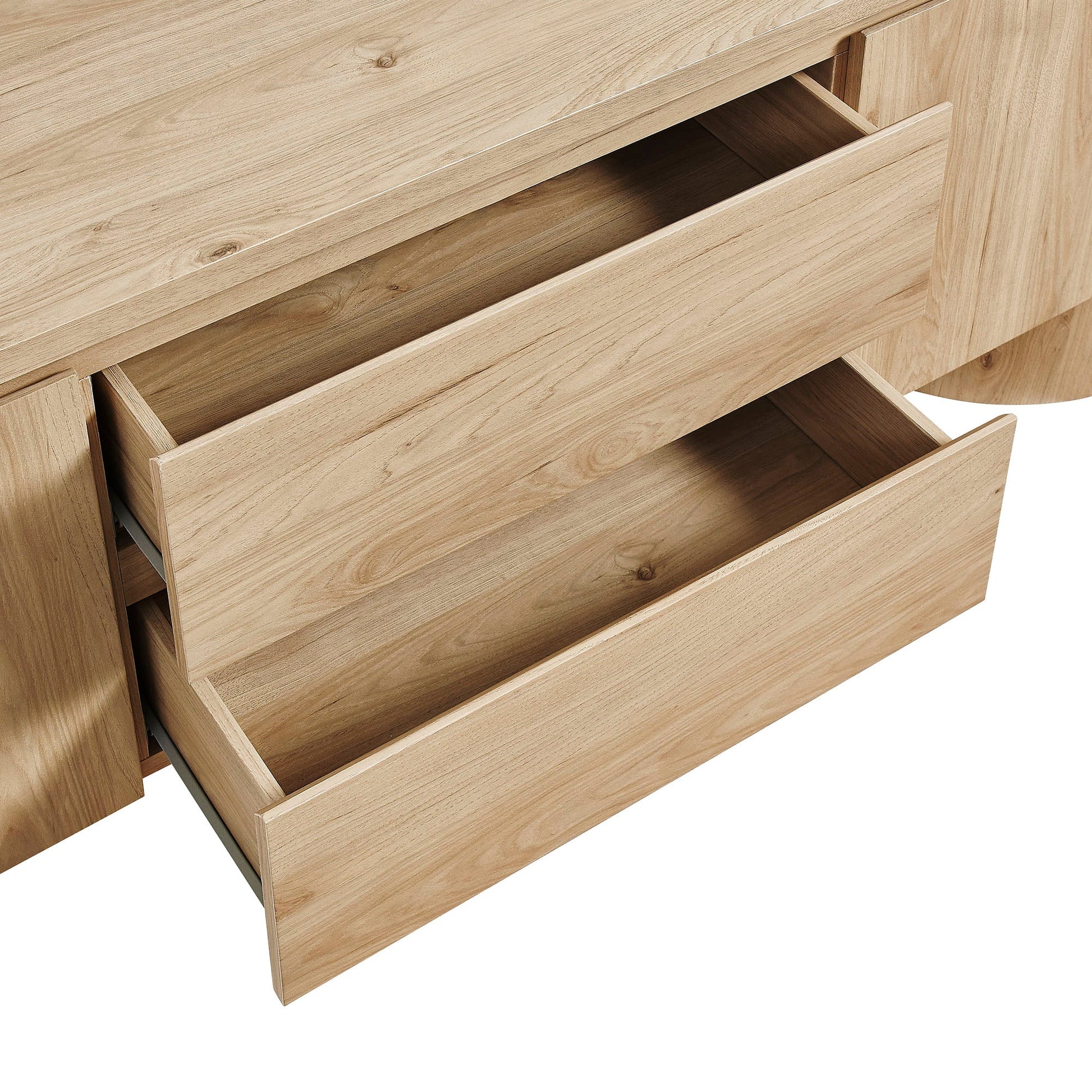 Modway Duval 71-inch Oval TV Cabinet: Modern Media Console with Stylish Storage