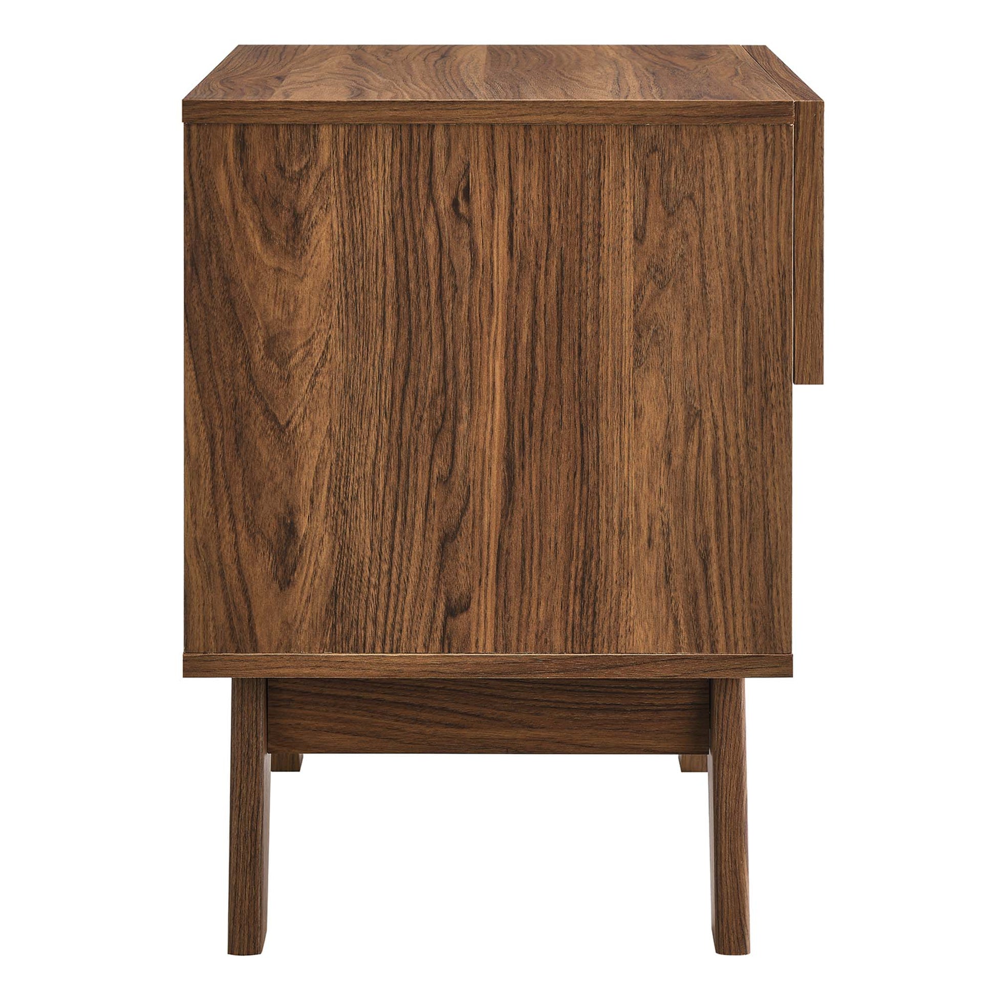 Modway Soma Modern Rattan Weave 1-Drawer Nightstand with Open Storage Shelf