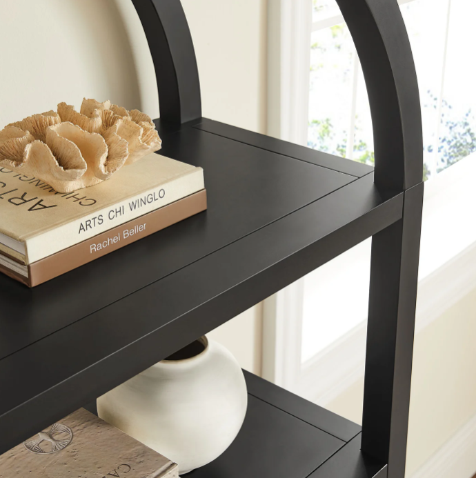 Vexley 60 Inch Arched Bookshelf