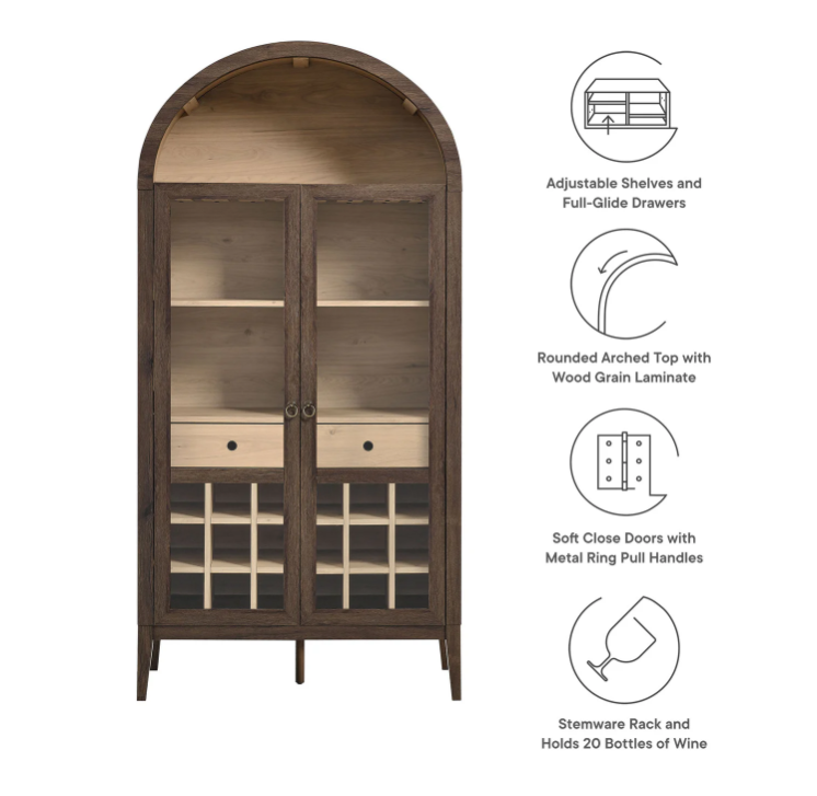Nolan Arched Bar Cabinet