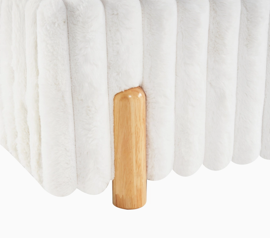 Queen Sized Mira Bouclé Upholstered Bed