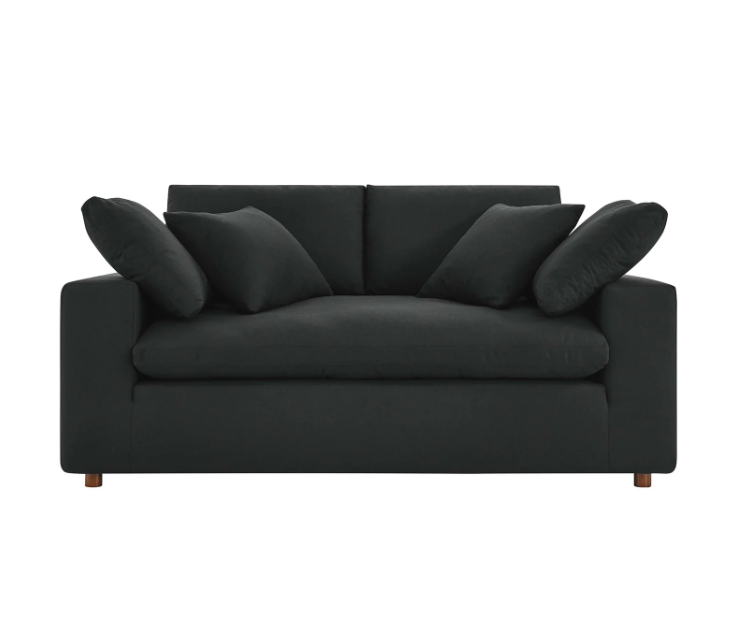Down Filled Overstuffed Loveseat by Vinci