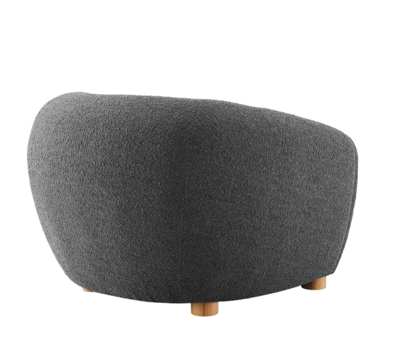 Abundant Boucle Upholstered Fabric Armchair