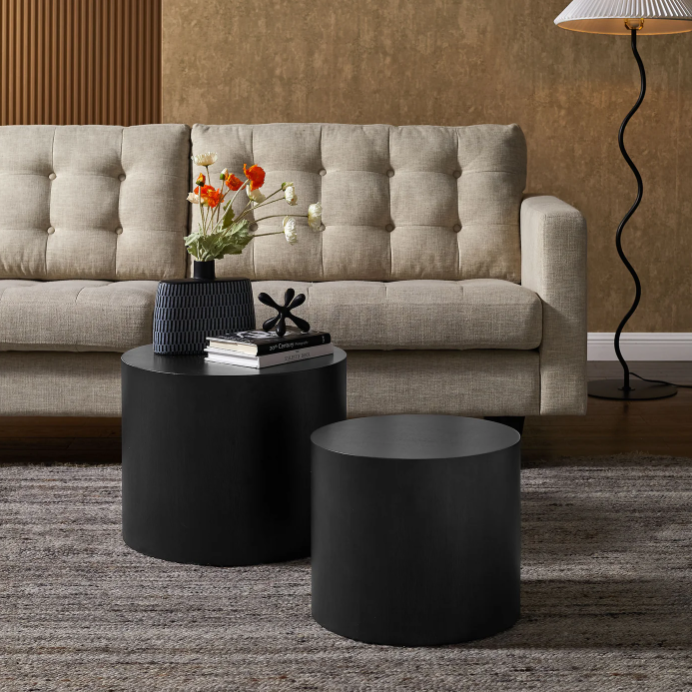 Amani Round Nesting Coffee Tables Set of 2