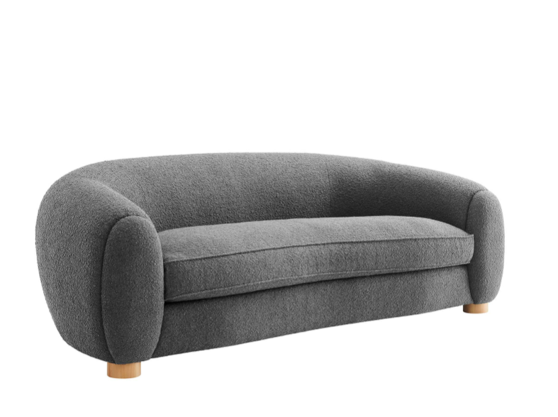 Abundant Boucle Upholstered Fabric Sofa