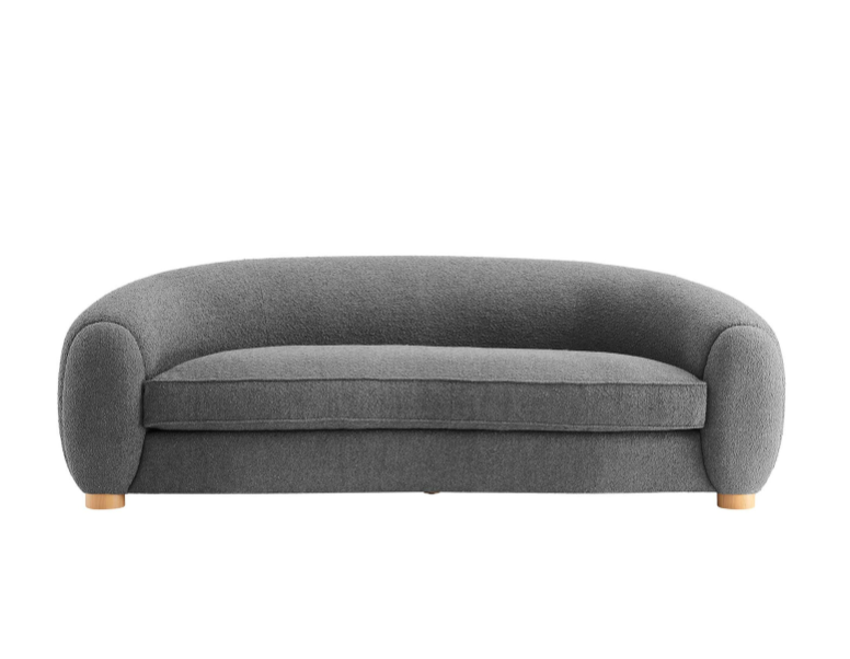 Abundant Boucle Upholstered Fabric Sofa