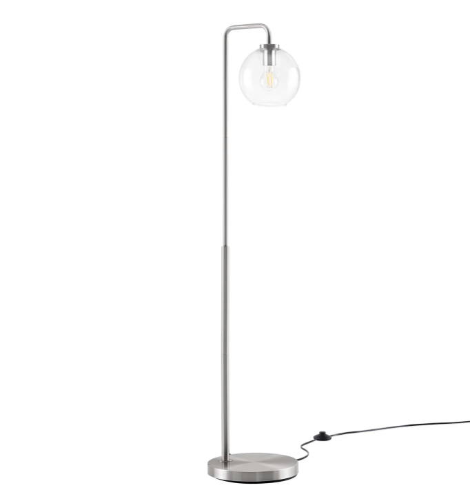 Silo Glass Globe Metal Floor Lamp