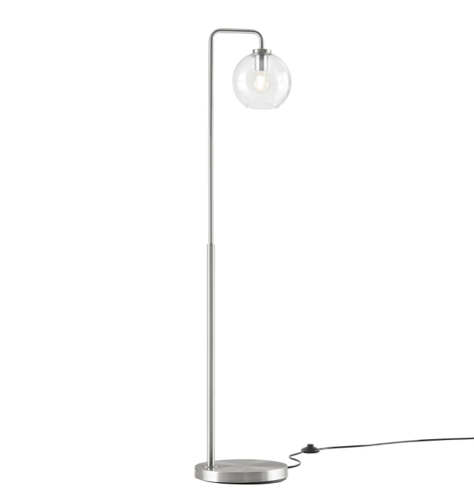 Silo Glass Globe Metal Floor Lamp
