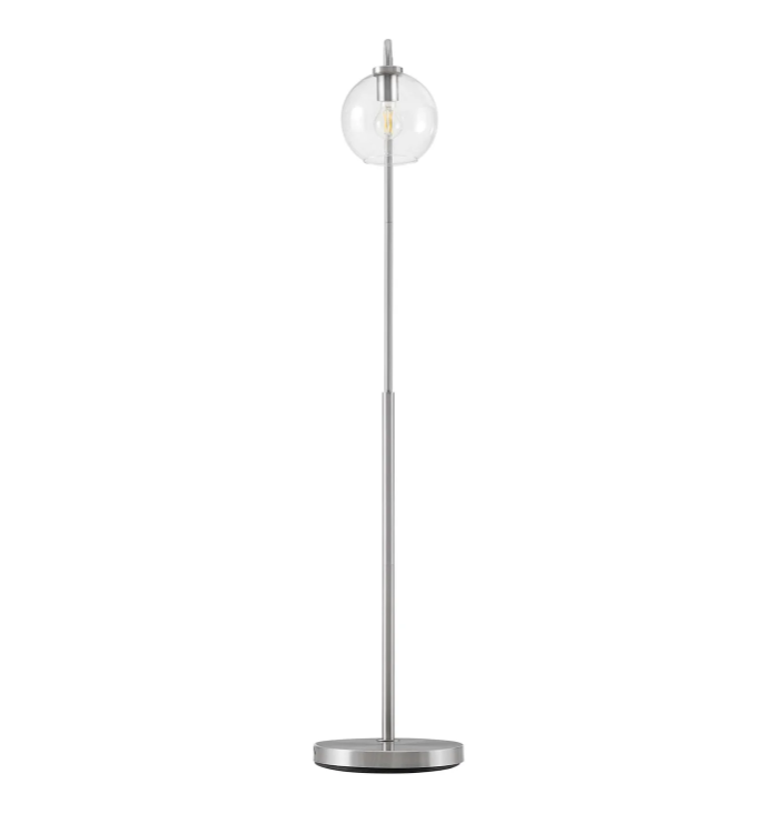 Silo Glass Globe Metal Floor Lamp