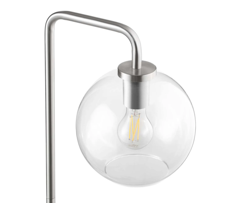 Silo Glass Globe Metal Floor Lamp
