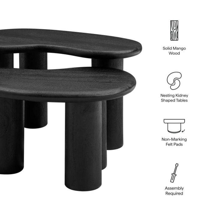 Hackney Mango Wood Nesting Coffee Table Set