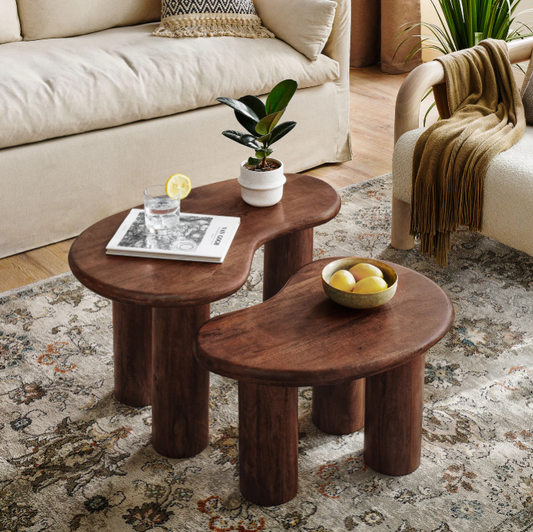 Hackney Mango Wood Nesting Coffee Table Set