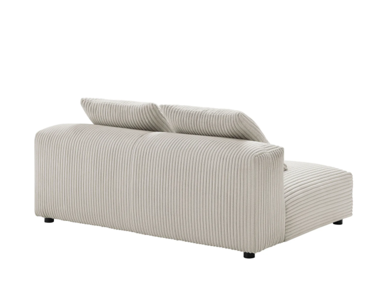 Modular Corduroy Upholstered Armless Loveseat