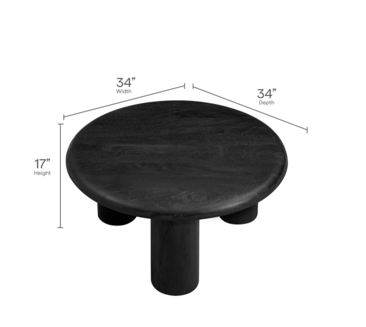 Mavina Round Mango Wood Coffee Table