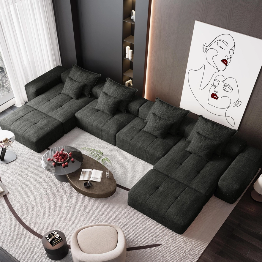 Vinci Modular Chenille Sectional Sofa