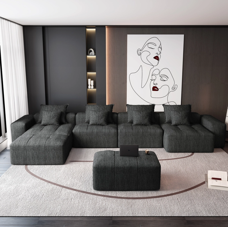 Vinci Modular Chenille Sectional Sofa