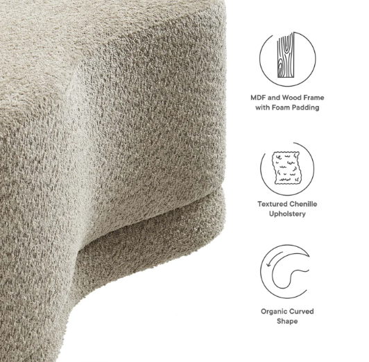 48" Upholstered Ottoman Bench