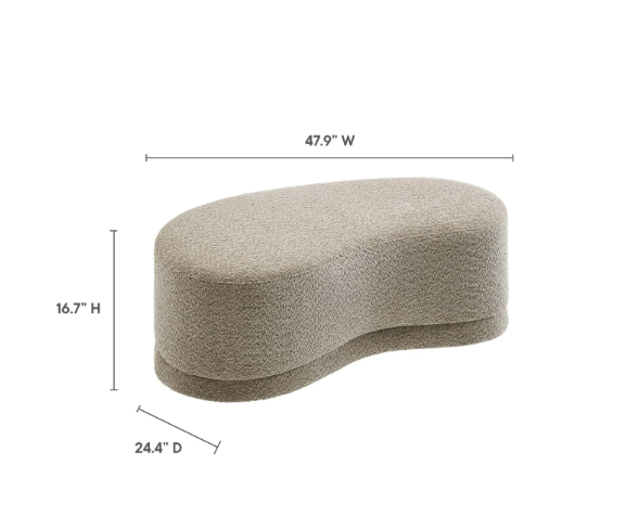 48" Upholstered Ottoman Bench