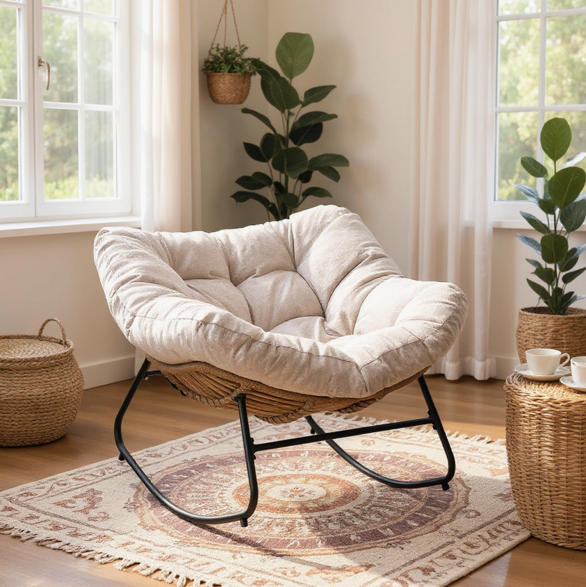 Mesa Chenille Upholstered Rocking Chair