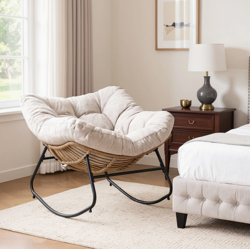 Mesa Chenille Upholstered Rocking Chair