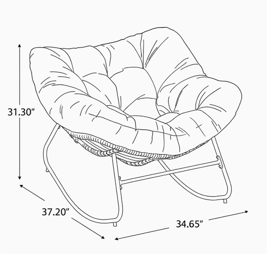 Mesa Chenille Upholstered Rocking Chair