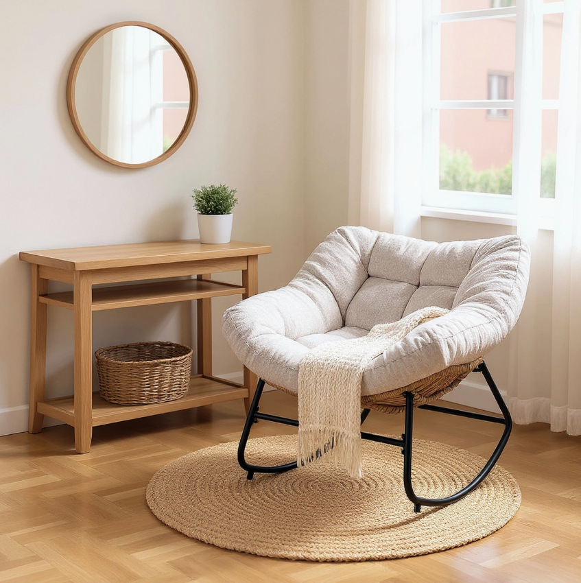 Mesa Chenille Upholstered Rocking Chair