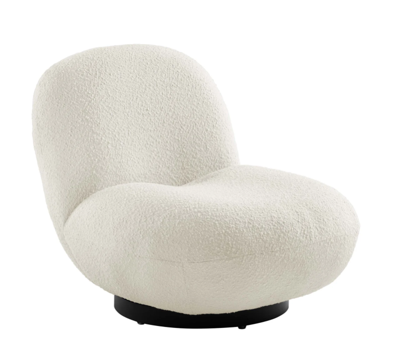 Kindred Boucle Upholstered Fabric Swivel Chair