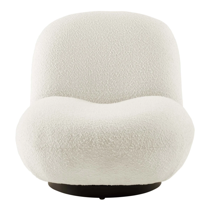 Kindred Boucle Upholstered Fabric Swivel Chair