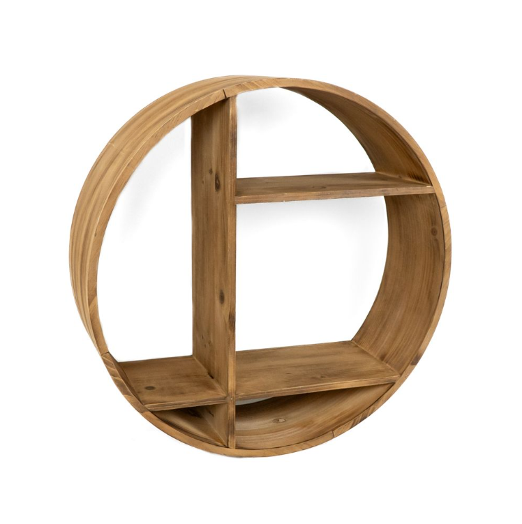 2 Mod Round Wood Shelves in Oak