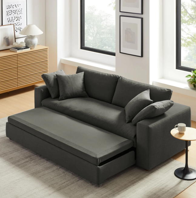Down Filled Overstuffed Sleeper Sofa by Vinci
