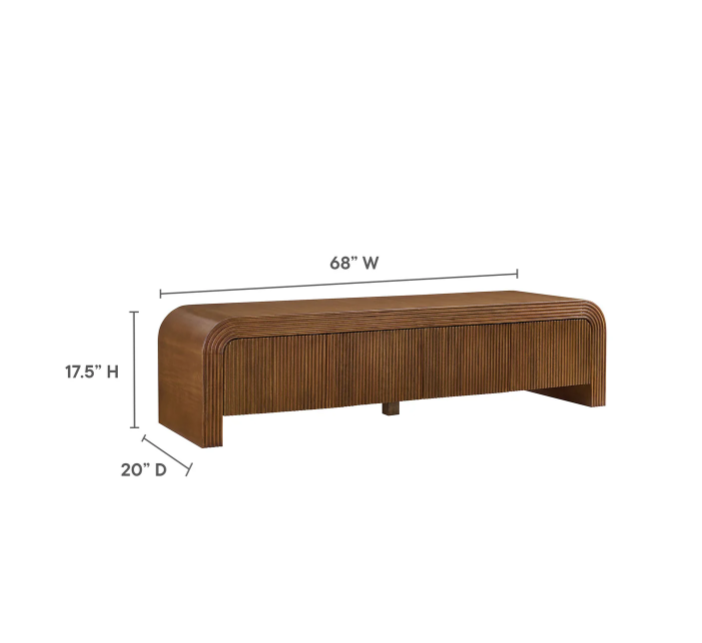Waterflute 68" Fluted TV Stand