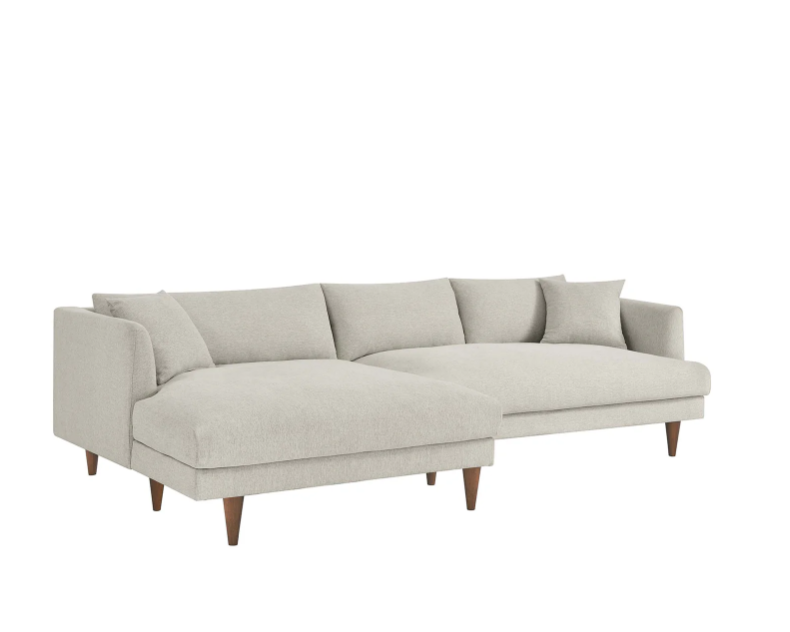Zoya Left-Facing Down Filled Overstuffed Sectional Sofa
