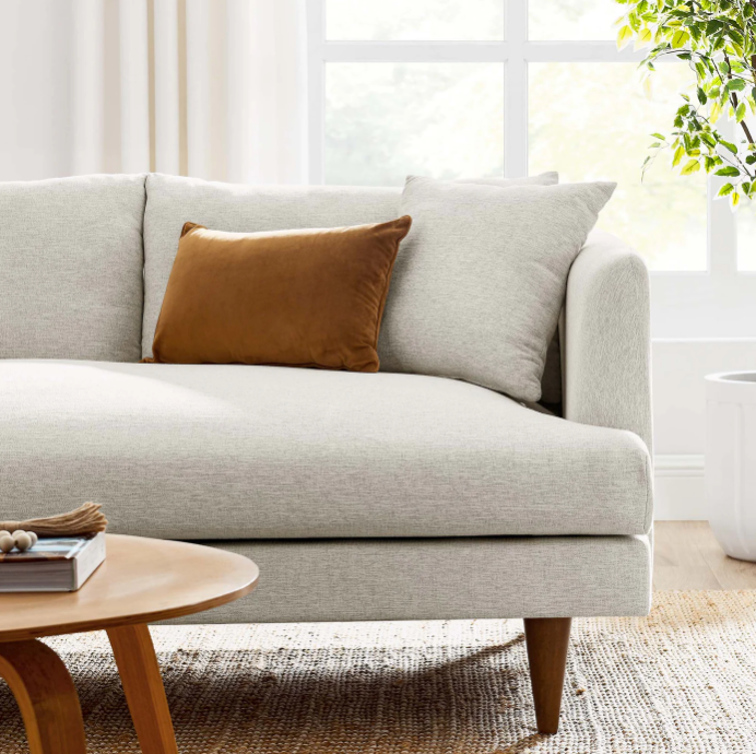 Zoya Left-Facing Down Filled Overstuffed Sectional Sofa